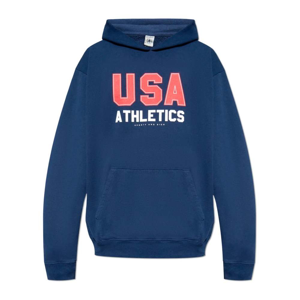 Sporty & Rich Katoenen sweatshirt Blue Heren