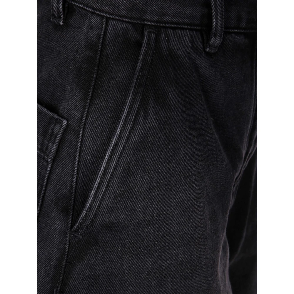 Studio Nicholson Zwarte Jeans met Verborgen Rits Black Dames