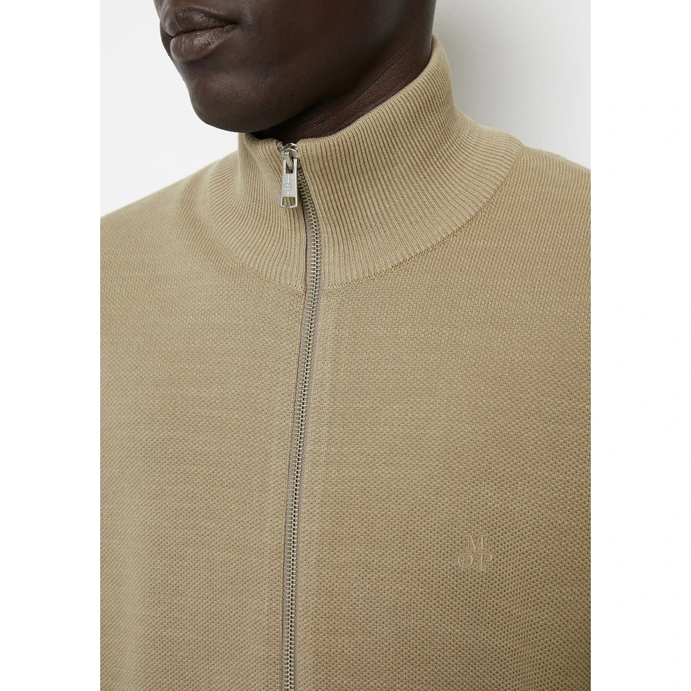 Marc O'Polo Gewone cardigan met opstaande kraag Brown Heren