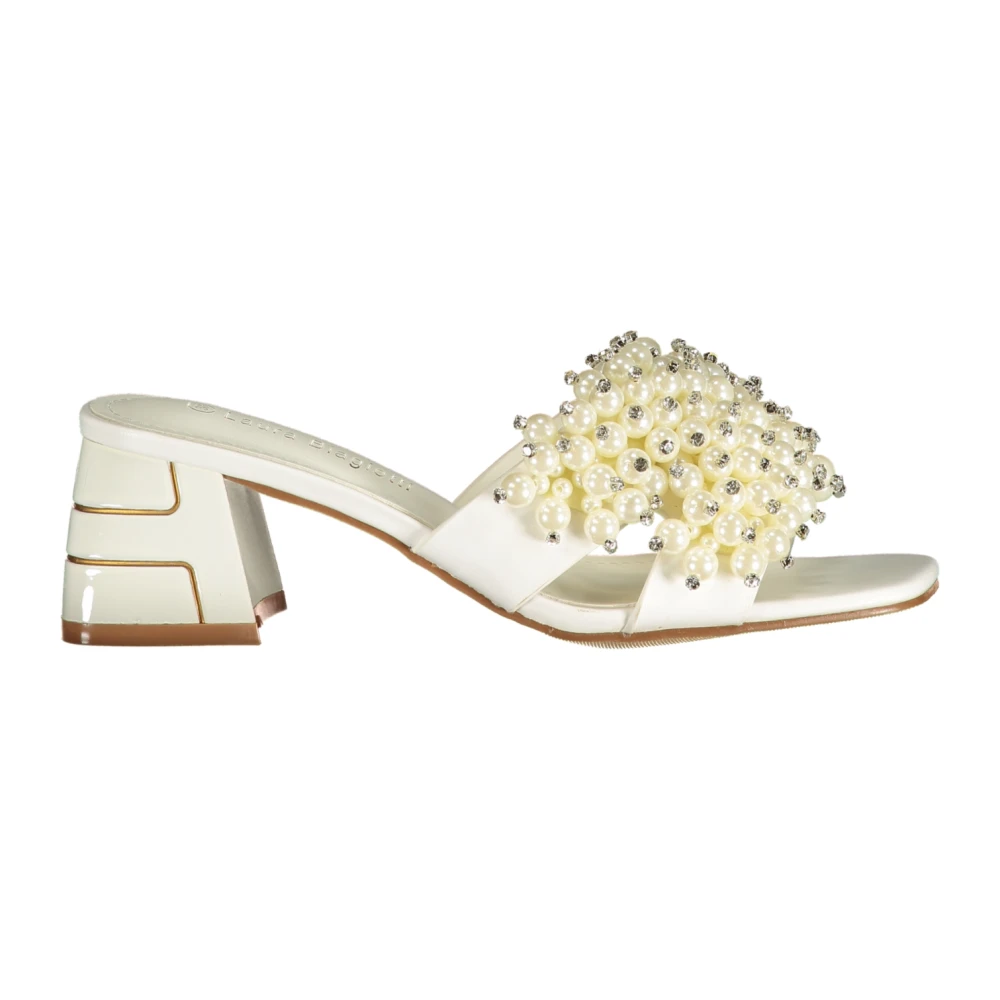Laura Biagiotti White Heeled Mules, Female, 5 Uk, Sandal