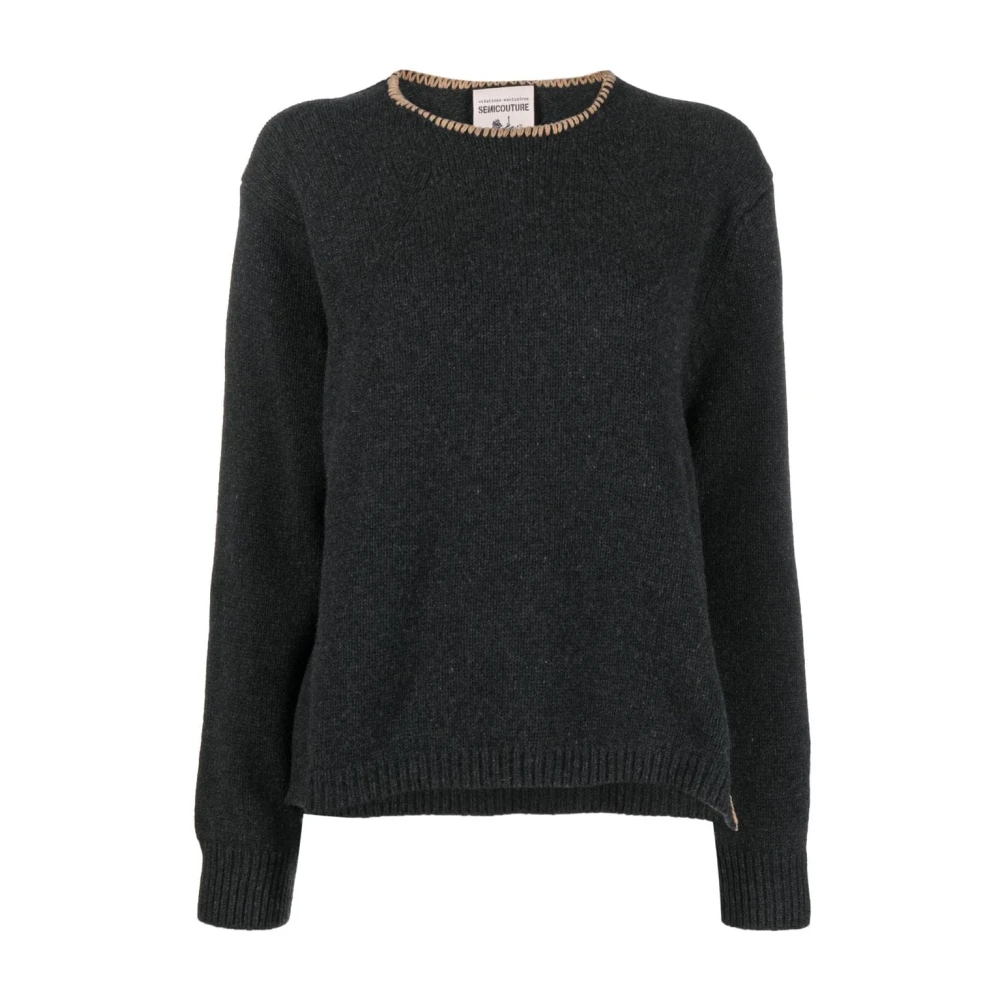 Semicouture Antraciet Sweater Collectie Gray Dames