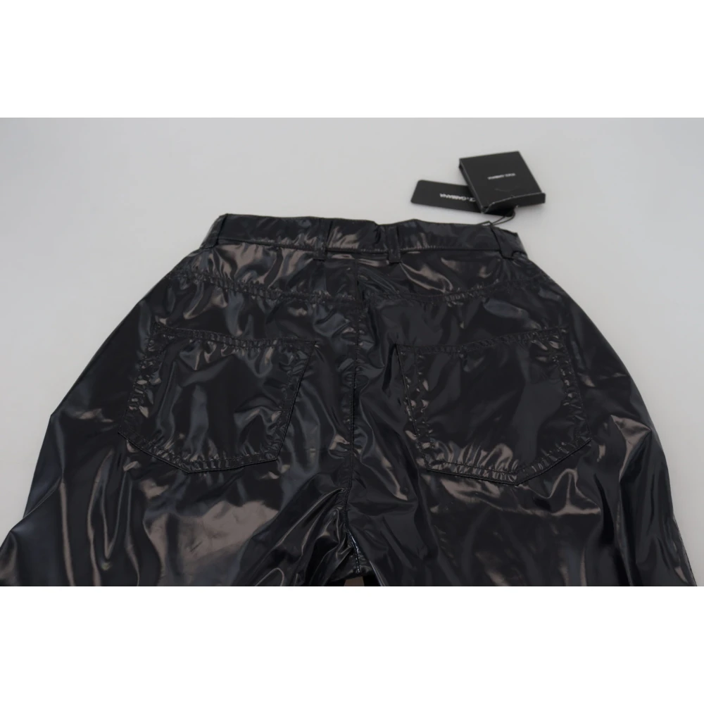 Dolce & Gabbana Leather Trousers Black Dames
