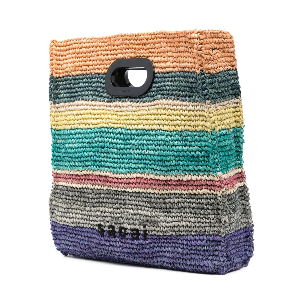 Sacai Gestreepte Multikleur Winkelmand Multicolor Dames