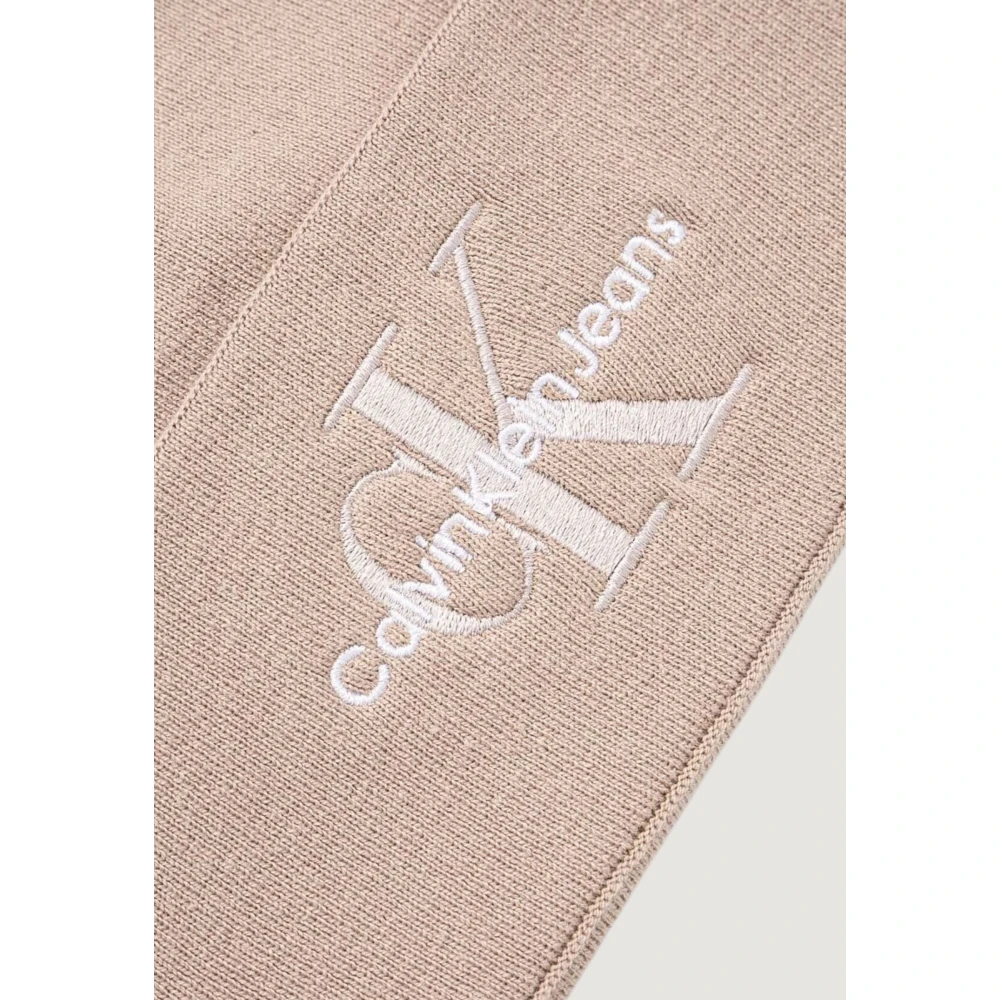 Calvin Klein Jeans Geborduurde Logo Beige Katoenen Pet Pink Dames