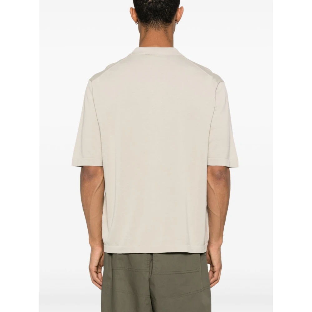 Aspesi Beige Camp Kraag Shirt Korte Mouwen Beige Heren