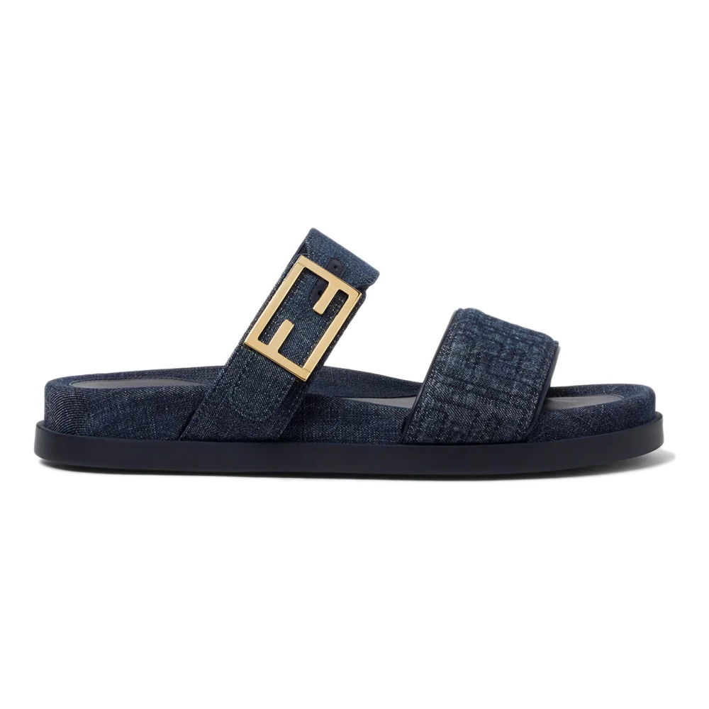 Fendi Women's Blue Sliders, 7 Uk, Feel