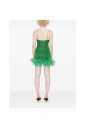 feather-trim-grass-green-dress-with-side-slit