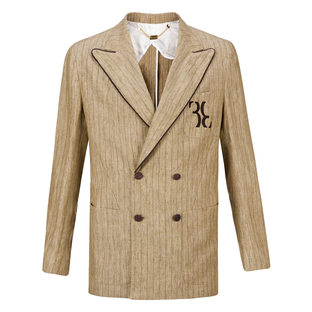 Billionaire Mannelijk Beige Double-Breasted Jacket