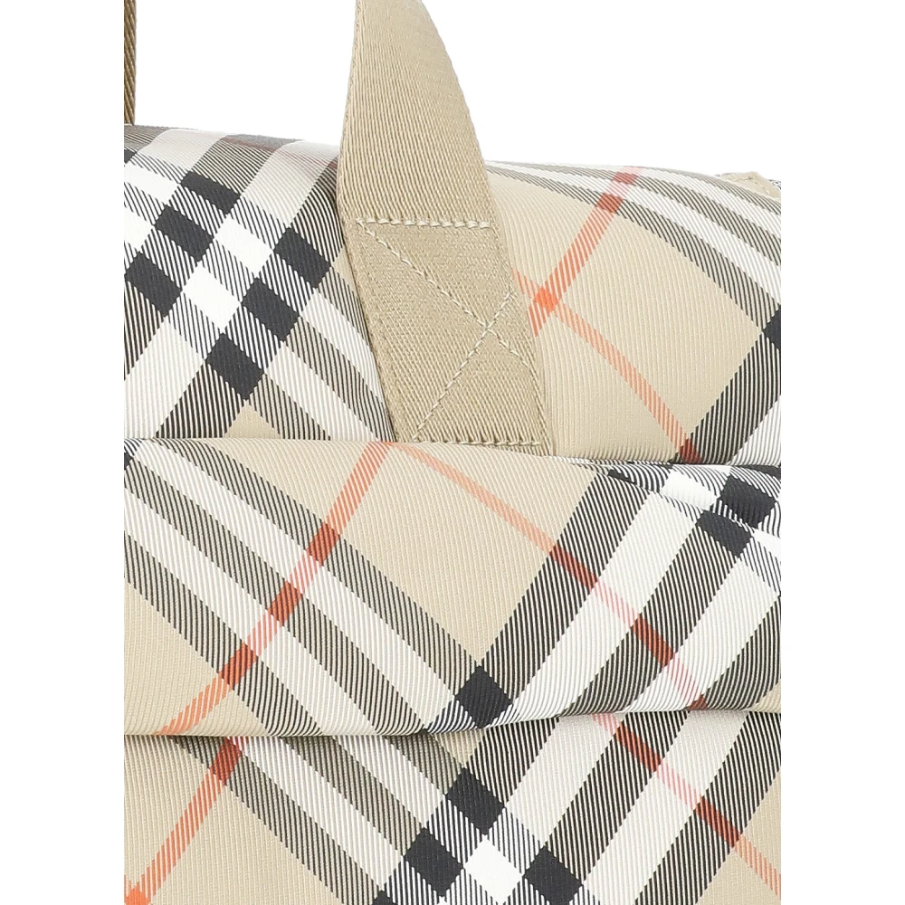 Burberry Kinderen Beige Duffel Tas Ruit Patroon Beige Dames
