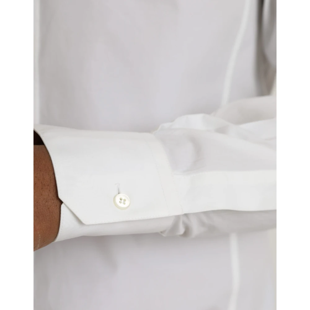 Dolce & Gabbana Wit Katoenen Formeel Overhemd Sicilia White Heren