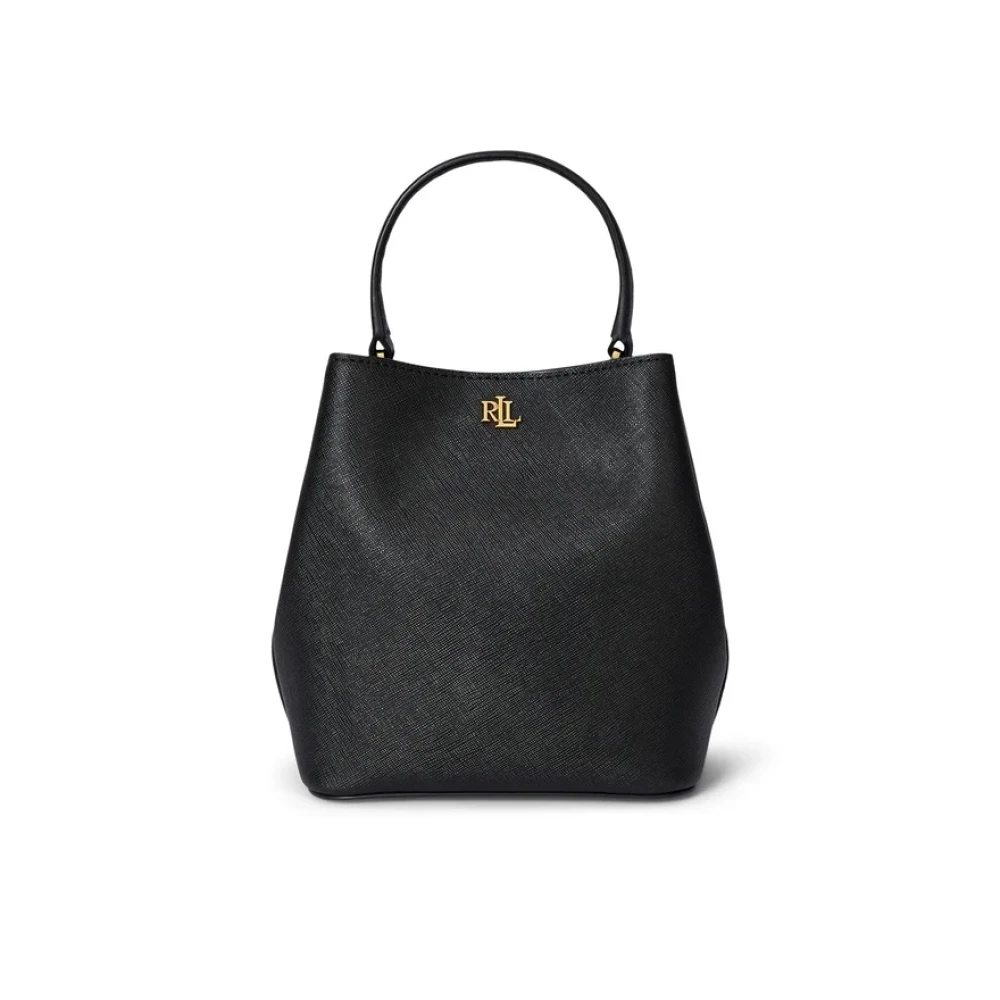 Ralph Lauren Donna Nero Reese Small Leather Crossbody Bag