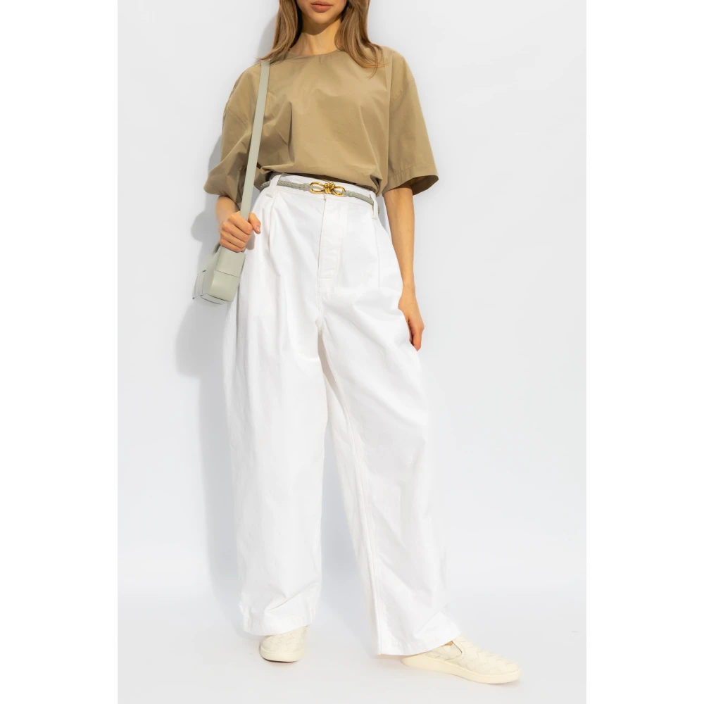 Bottega Veneta Ruimvallend T-shirt Beige Dames