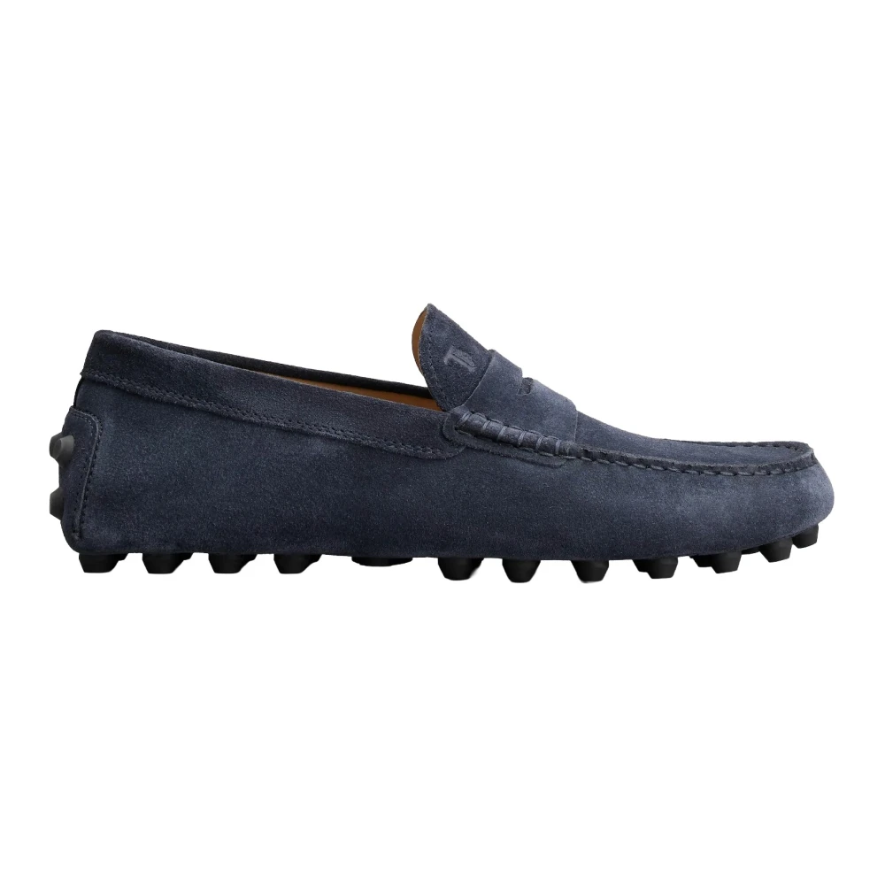 Tod's Men's Blue Gommino Macro 52K Loafer - Loafers - 8 1/2 Uk - Shoes