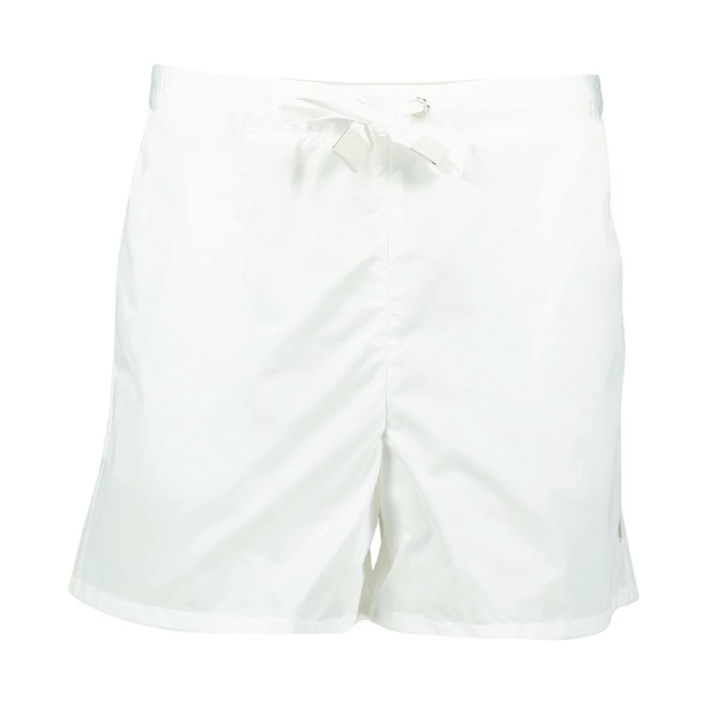 Moncler Nylon Shorts med Dragsko White, Dam