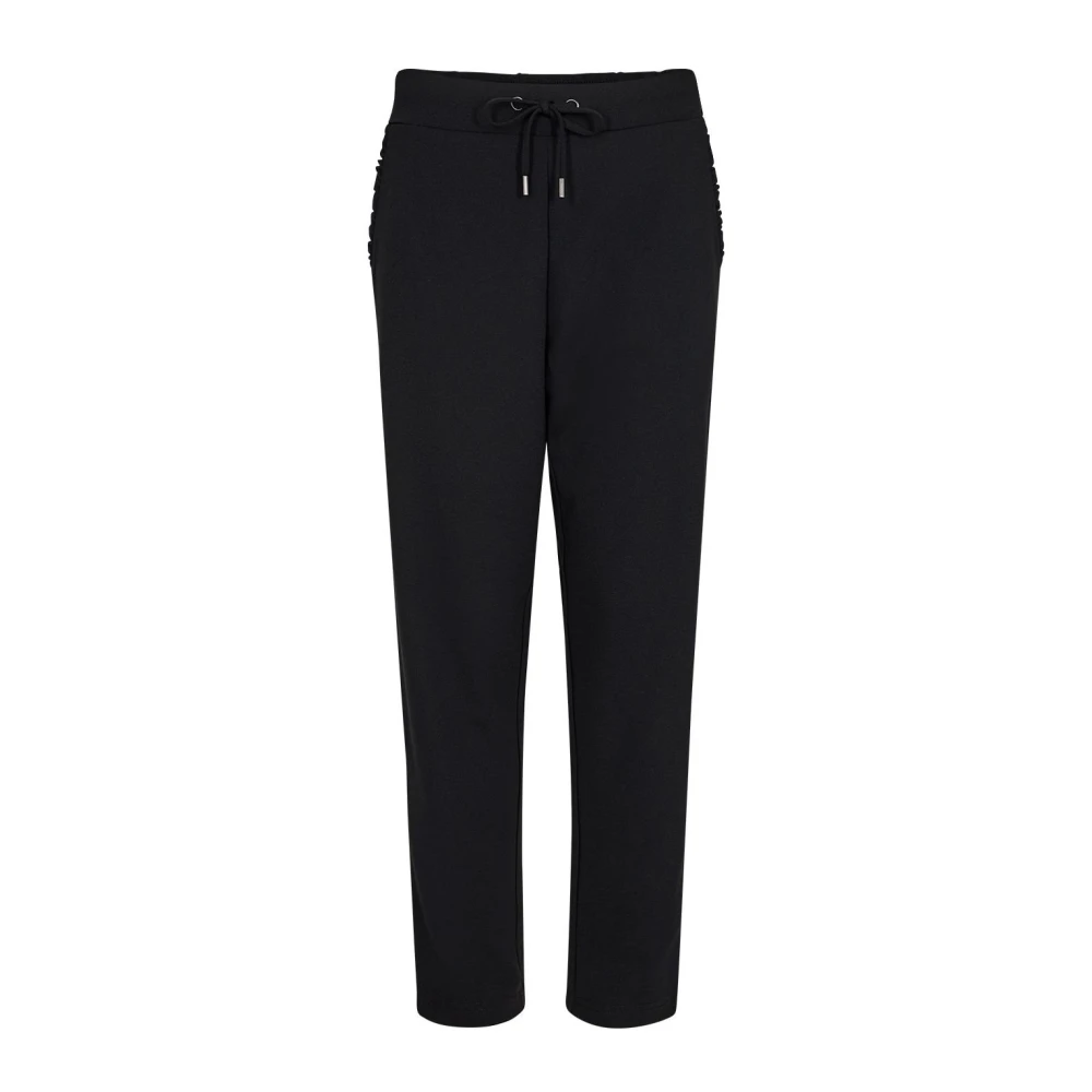 Soyaconcept Comfortabele zwarte broek met elastische taille Black Dames