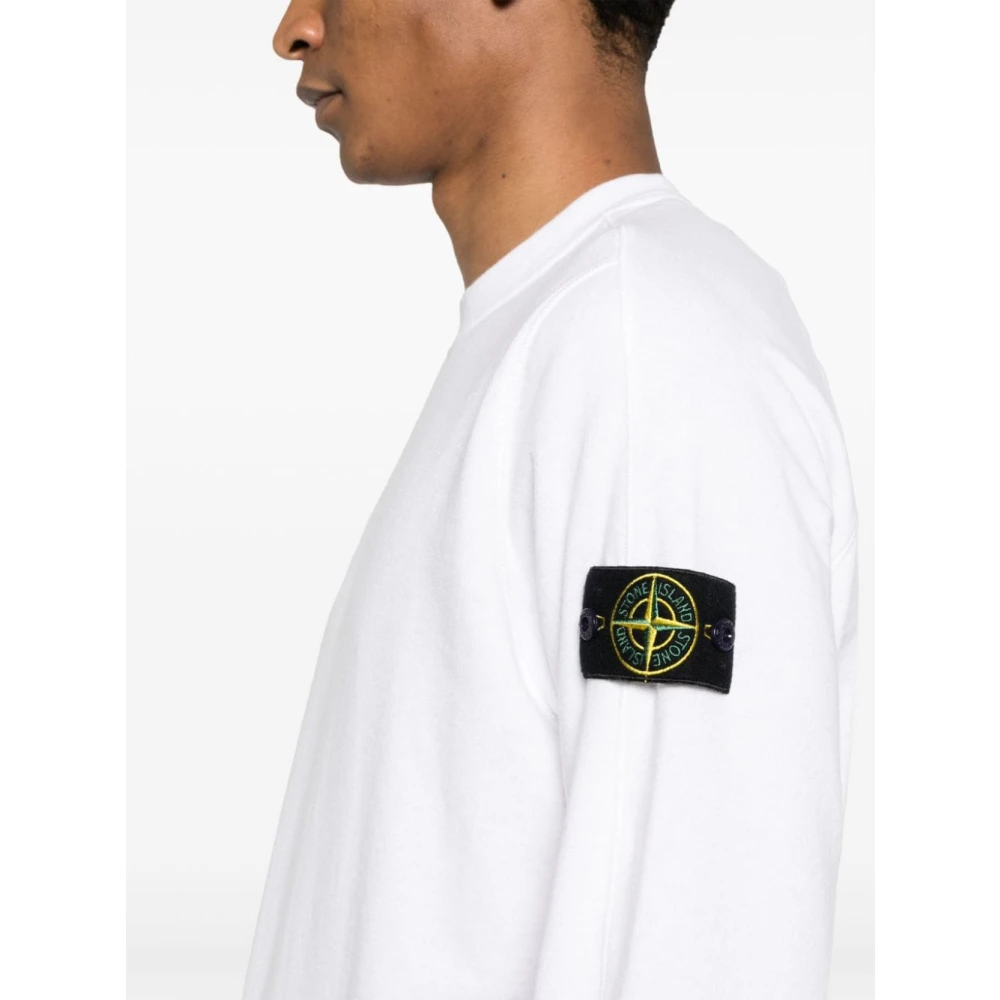 Stone Island Witte Sweatshirt Ss24 Herenmode White Heren