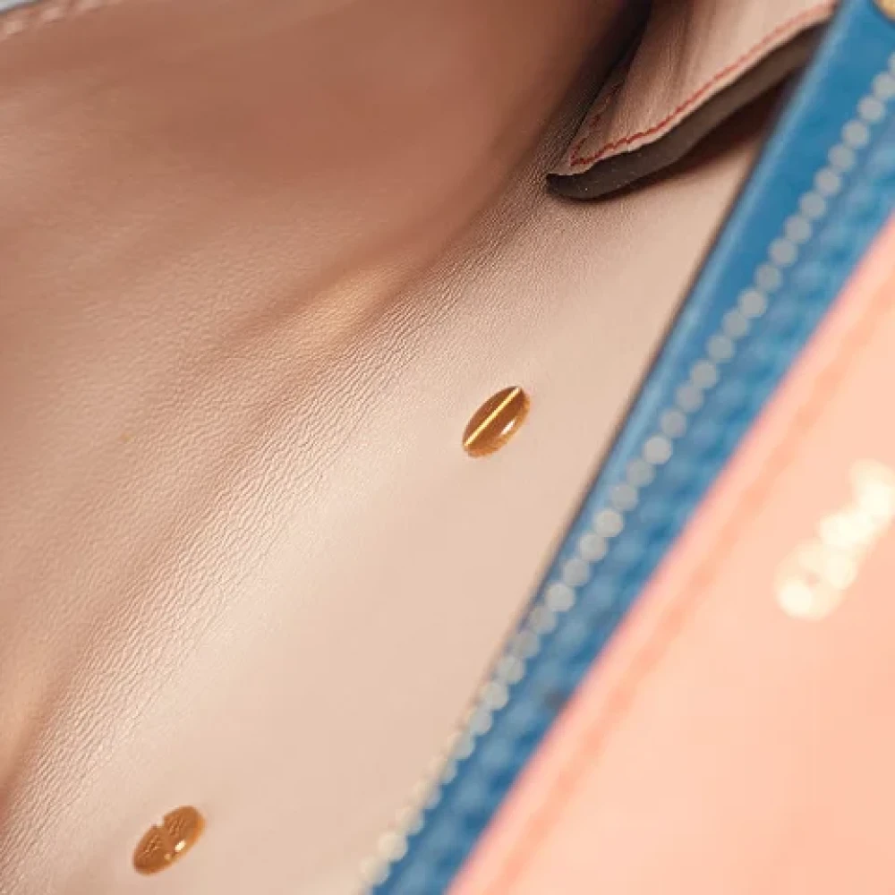 Chloé Pre-owned Leather wallets Orange Dames