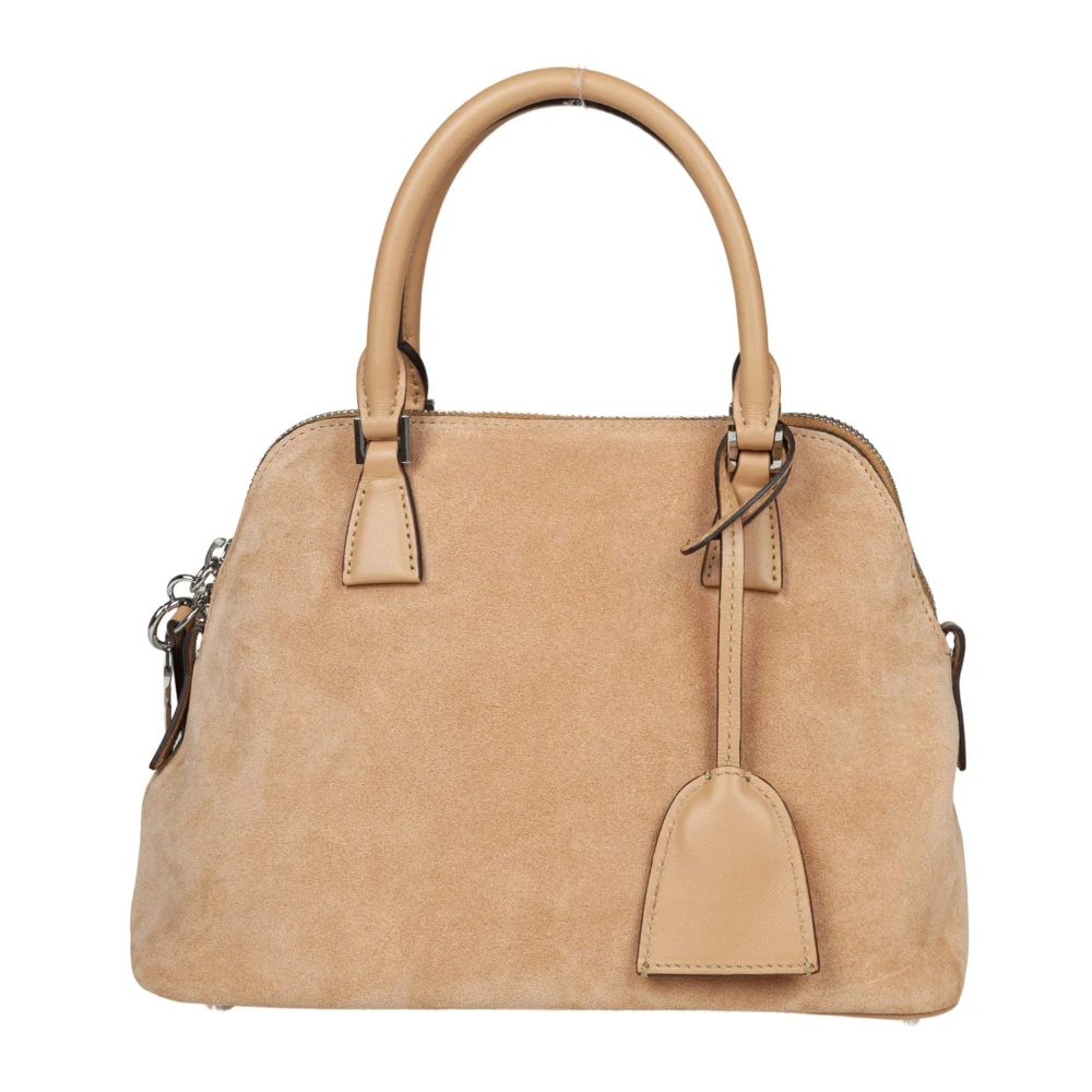 Maison Margiela Damen Beige 5Ac Soft Mini Handtasche Aus Wildleder