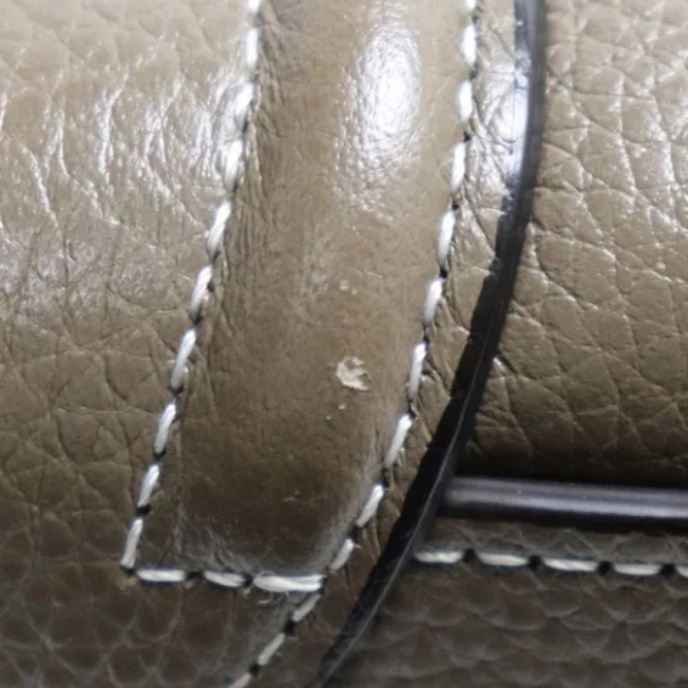 Celine Vintage Pre-owned Leather totes Gray Dames
