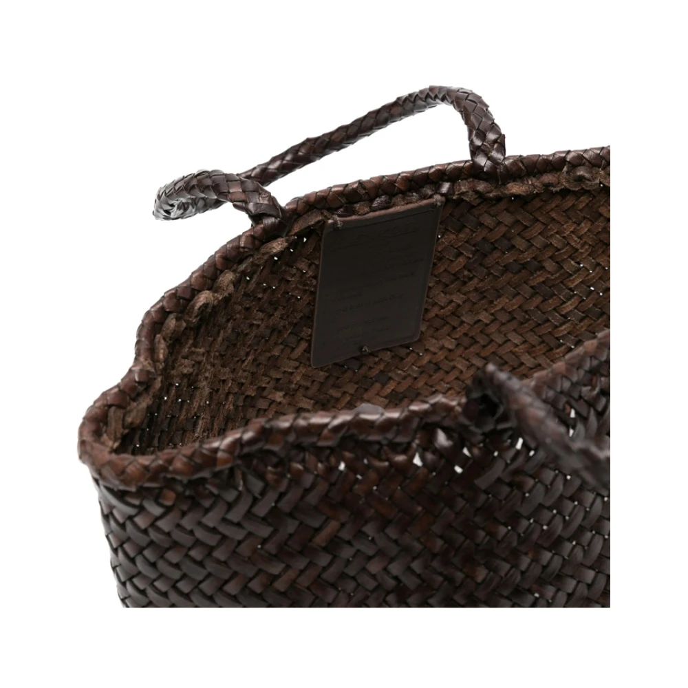 Dragon Diffusion Bruin Leren Mand Weef Handtas Brown Dames
