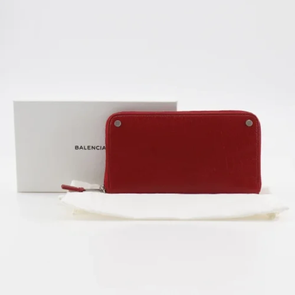 Balenciaga Vintage Pre-owned Leather wallets Red Dames