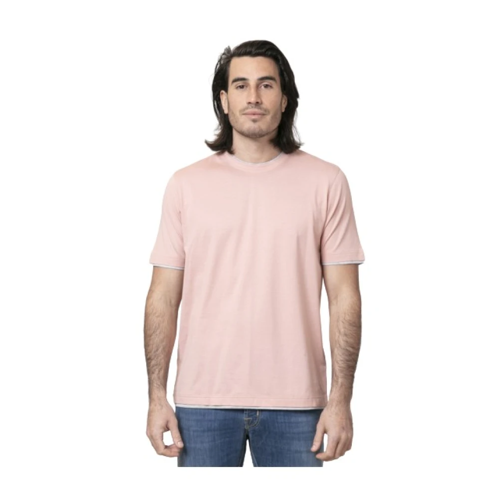 Gran Sasso Uomo Rosa - T-Shirt A Girocollo Con Pannelli - Tops - L