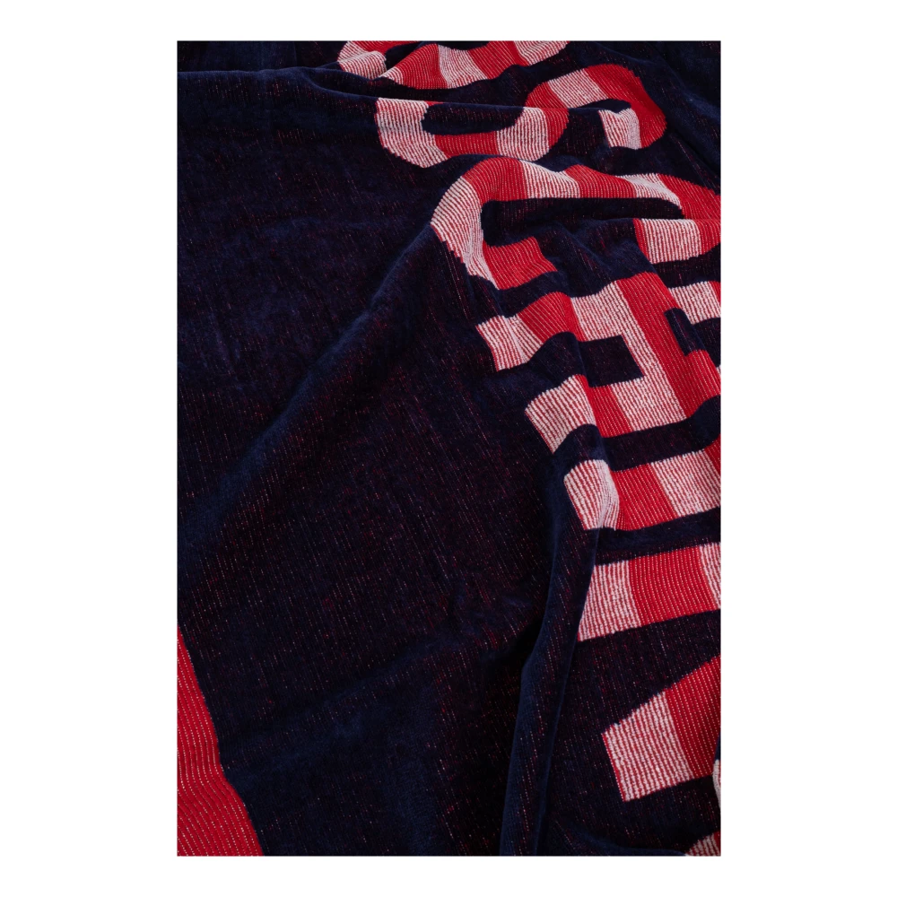 Moschino Badhanddoek met logo Blue Heren