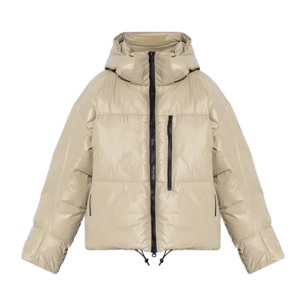 Adidas by stella mccartney Geïsoleerde Jas met Logo Beige Dames