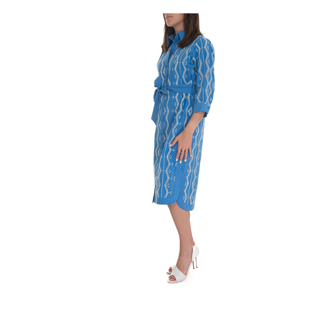 Suncoo Open-Work Chemisier Jurk met Afneembare Onderjurk Multicolor Dames