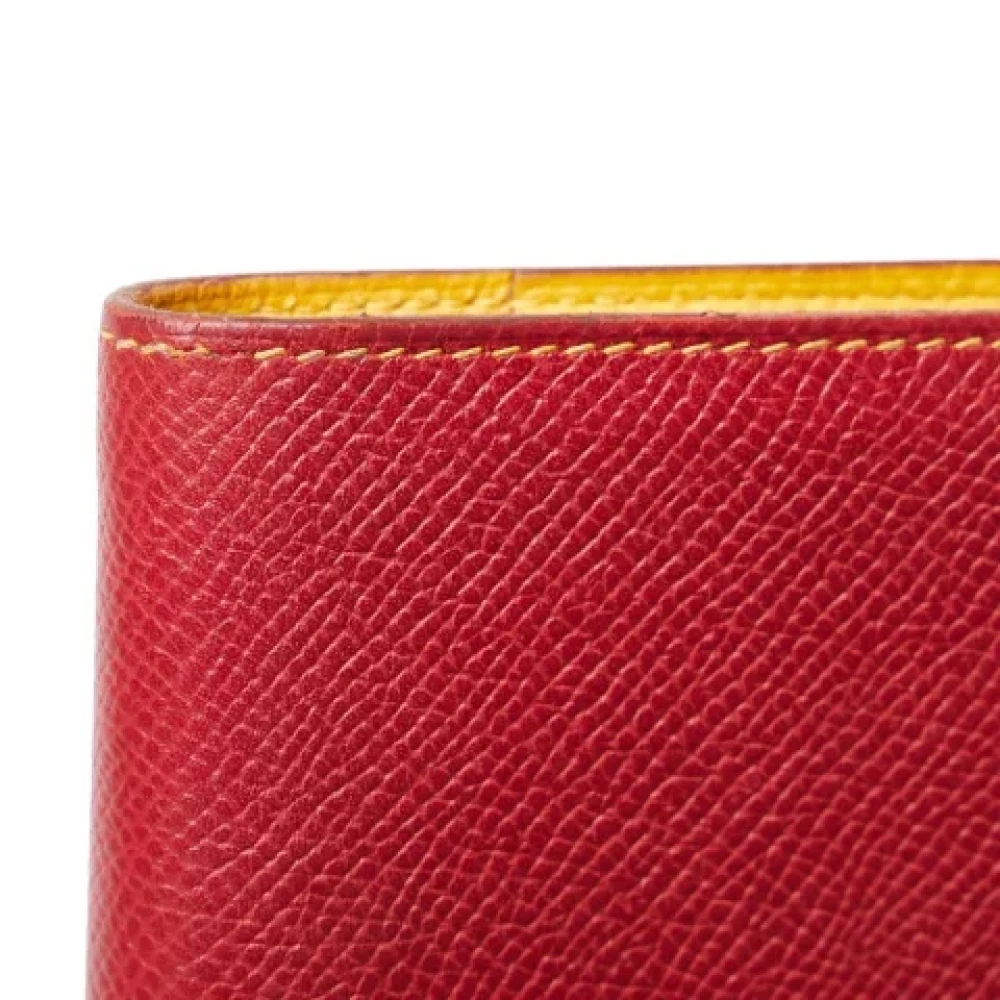 Hermès Vintage Pre-owned Leather wallets Red Dames