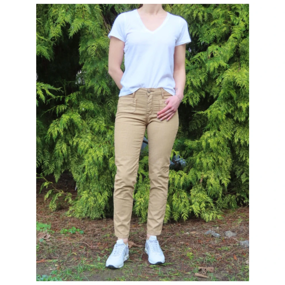 Islow Clara Gestreepte Broek Beige Dames