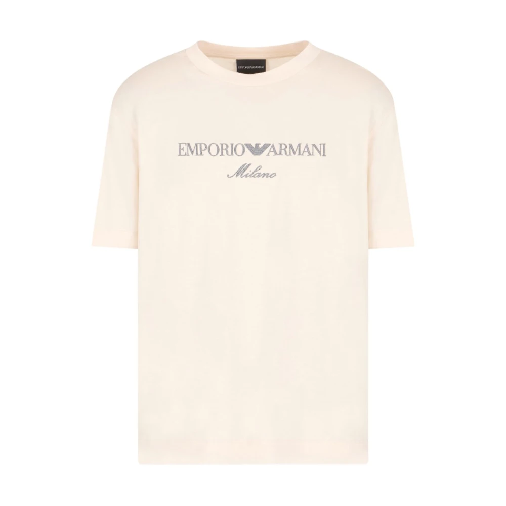 Emporio Armani Essentiële korte mouw T-shirt Beige Heren