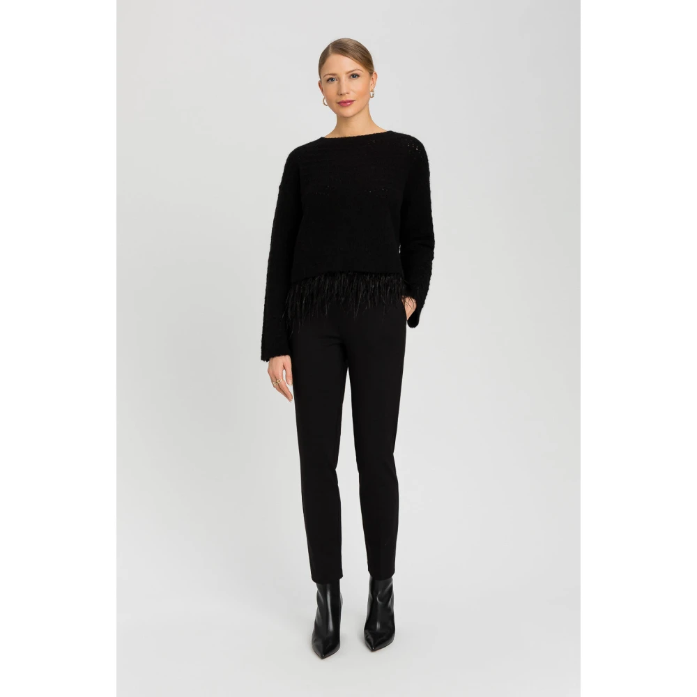 Twinset Zwarte Cigarette-Fit Broek met Metalen Detail Black Dames