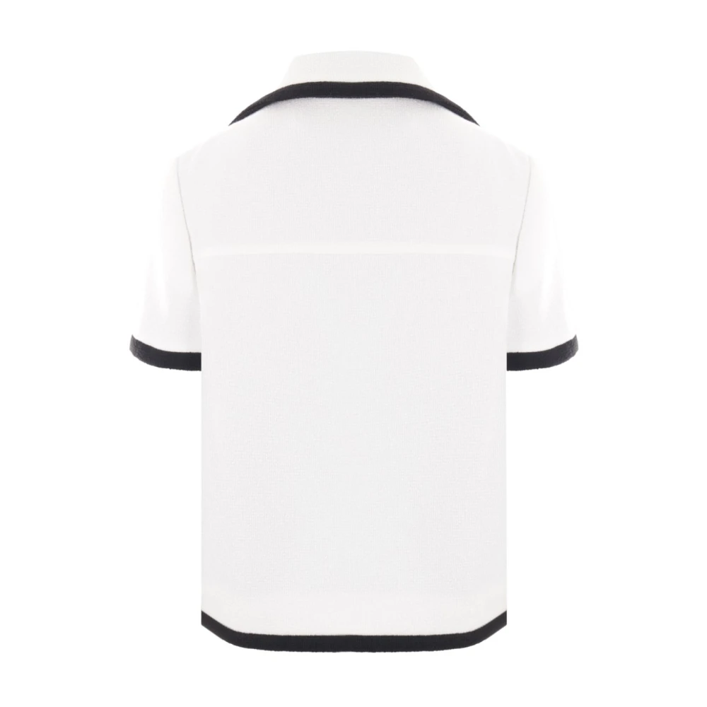 Gucci Witte Tweed Jas met Contrasterende Afwerking White Dames