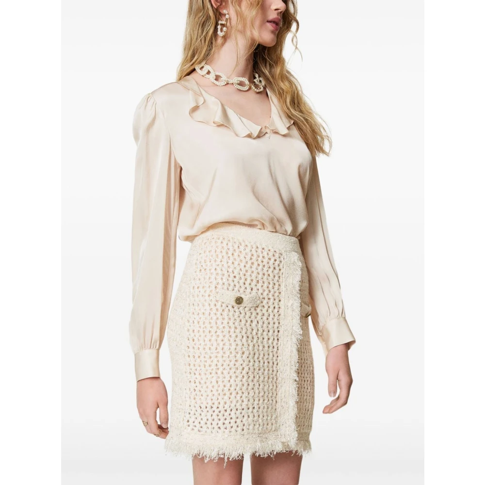 Twinset Witte Rokken voor Vrouwen Aw24 White Dames