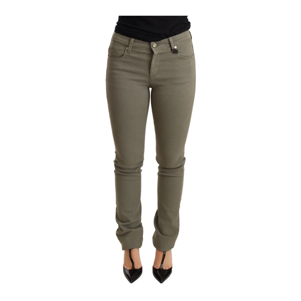 Ermanno Scervino Women's Green Slim Fit Jeans, W26, Low Waist Skinny Trouser