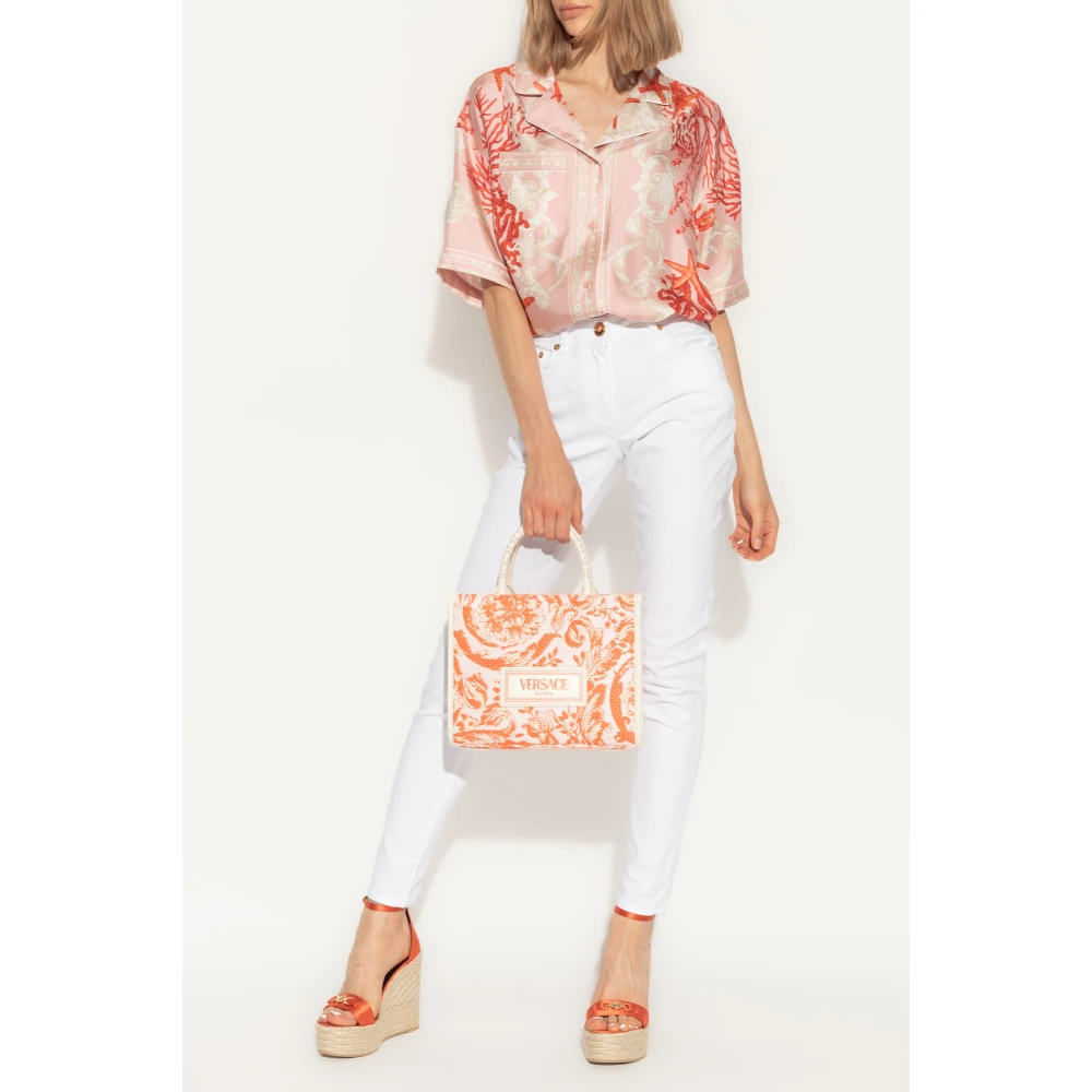 Versace Shirt met Barocco Sea patroon Multicolor Dames