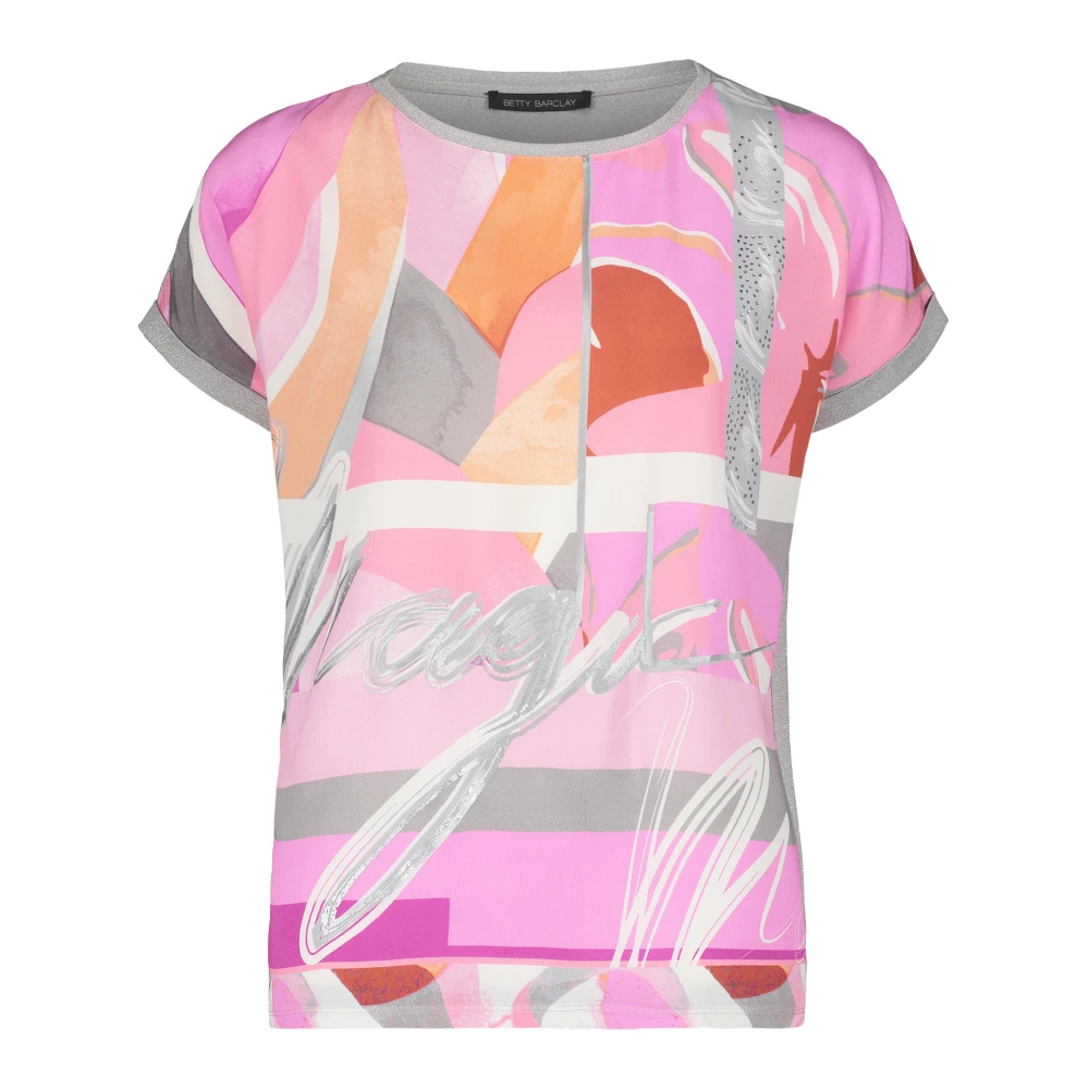 Betty Barclay Bloemenprint Blouse Shirt Pink Dames