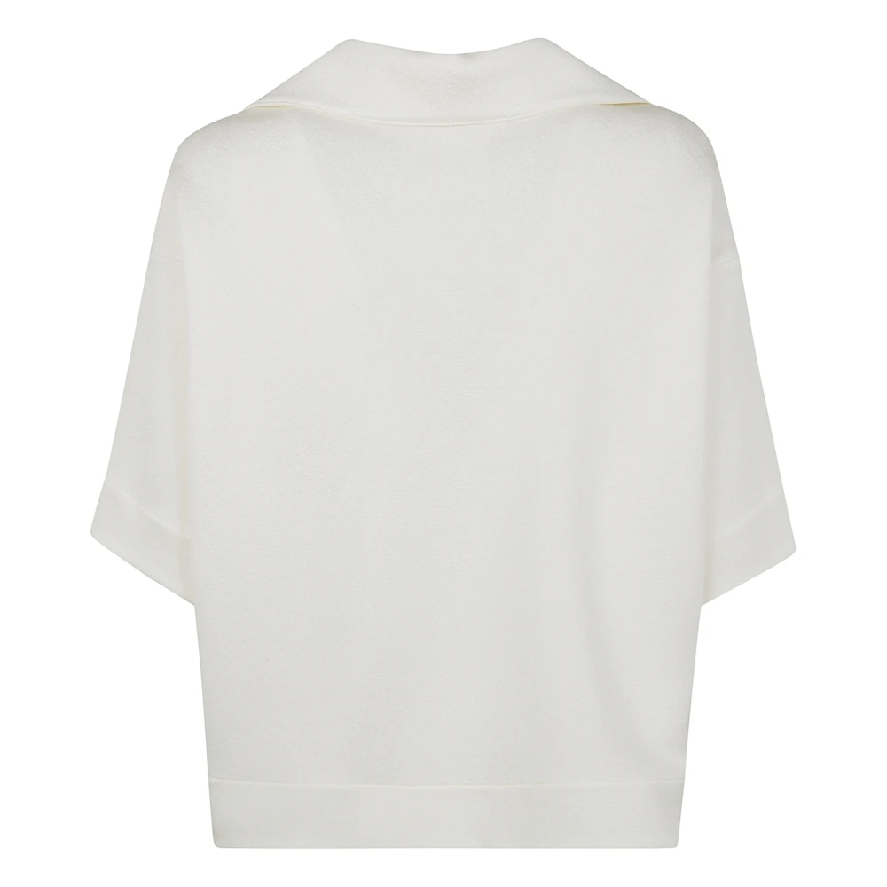 Jil Sander Polo T-shirt met korte mouwen White Dames