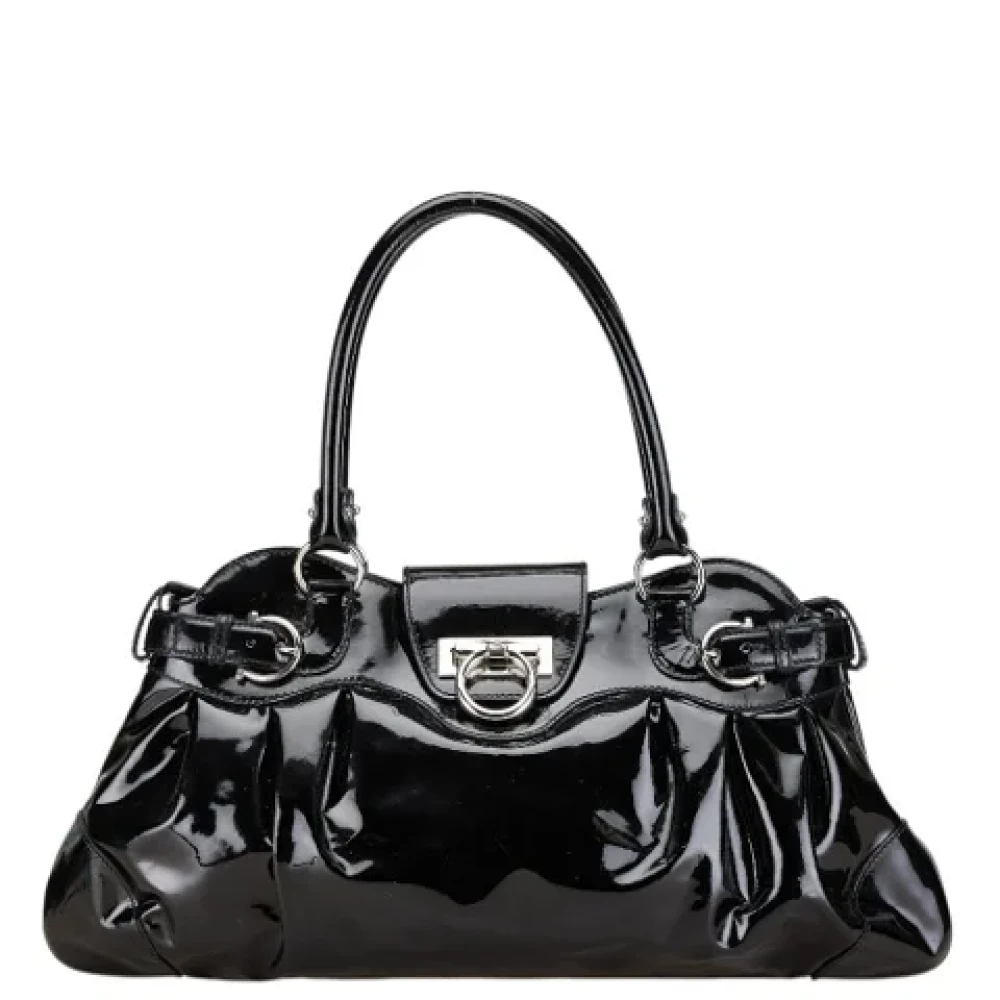 Salvatore Ferragamo Pre-owned Leather handbags Black Dames