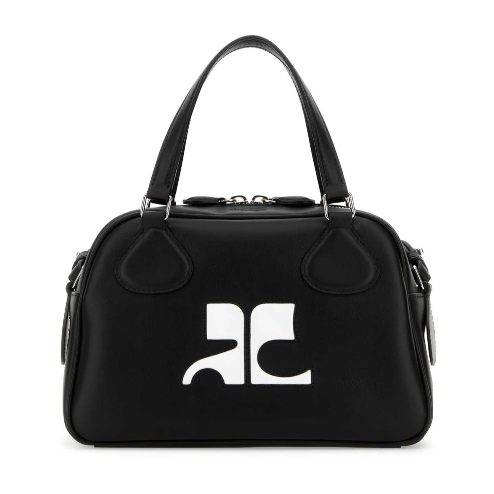 Courrèges Women's Black Handbags, One Size, Classic Leather Handbag