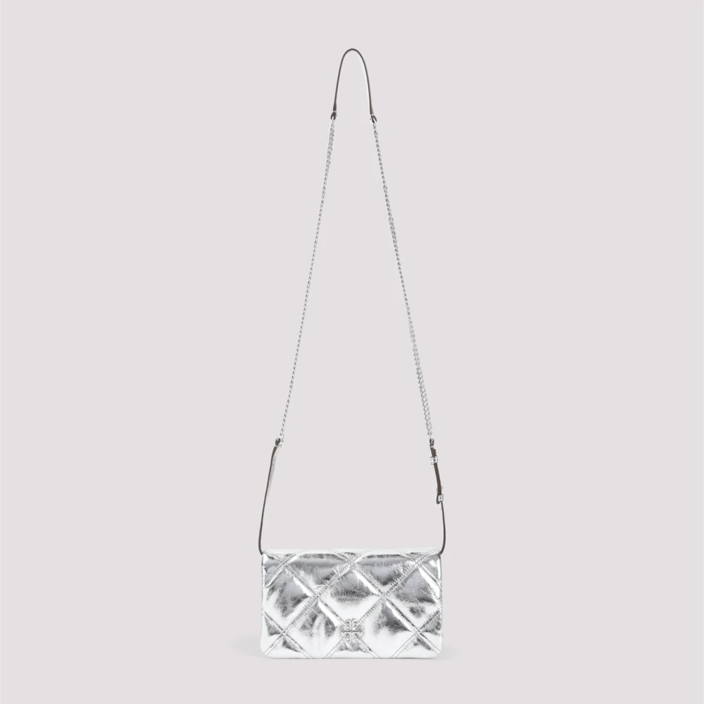 TORY BURCH Metallic Schoudertas voor Vrouwen Gray Dames