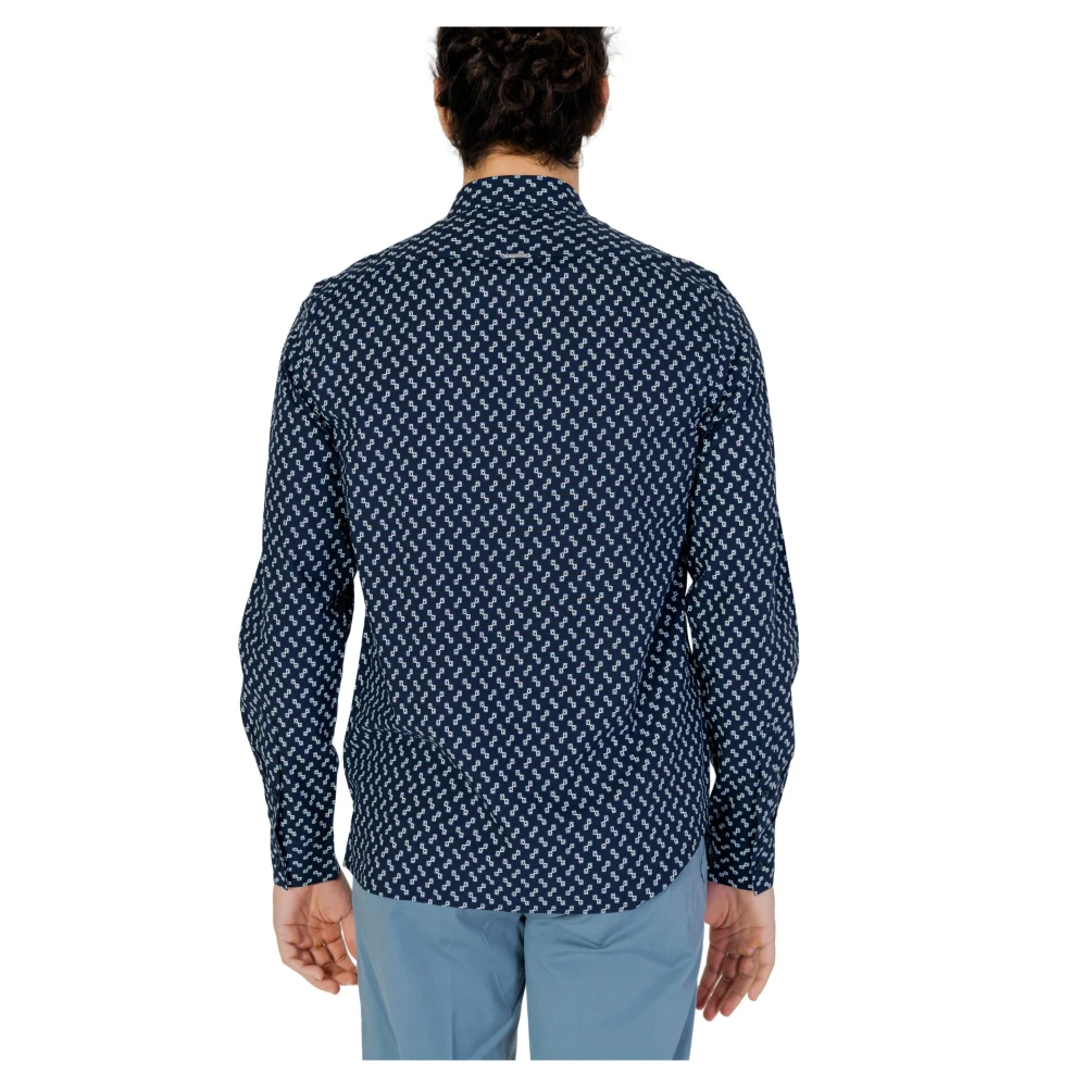 Antony Morato Lange Mouwen Heren Overhemd Lente Zomer Collectie Blue Heren