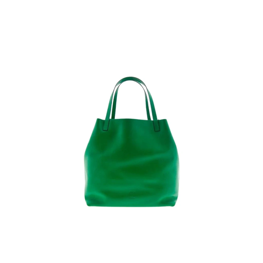 Carolina Herrera Matryoshka L Groene Leren Tas Green Dames