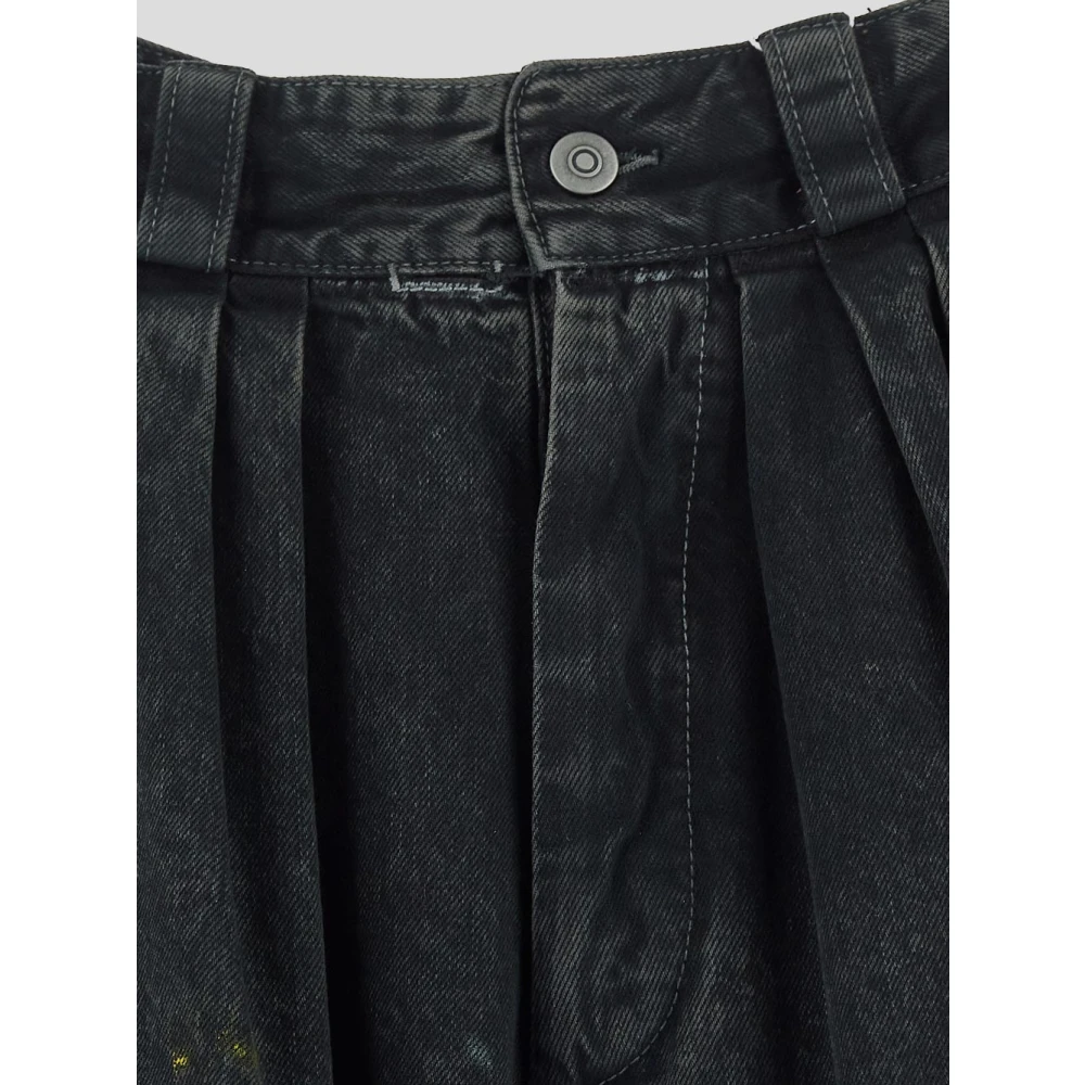 Maison Margiela Zwarte Katoenen Jeans Black Dames