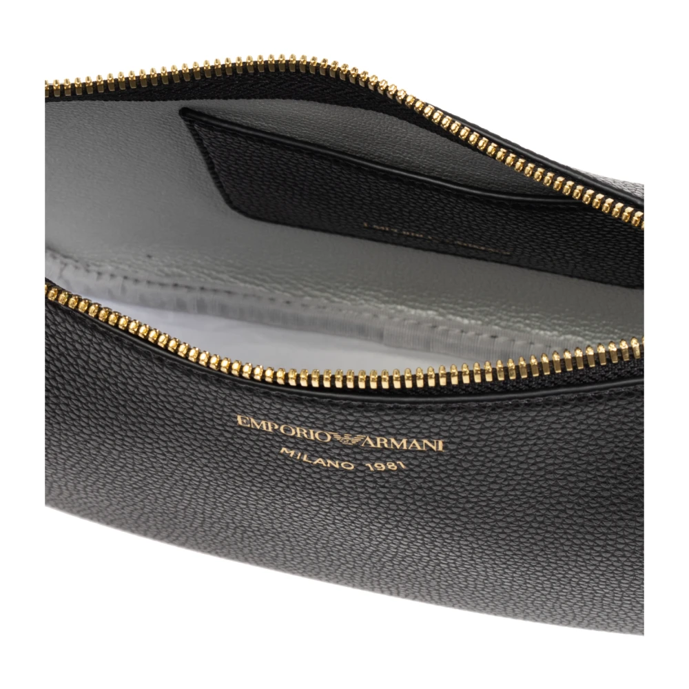 Emporio Armani Schoudertas met bedrukt logo Black Dames
