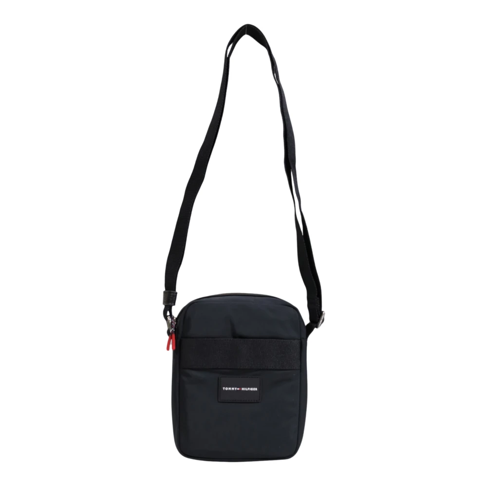 Tommy Hilfiger Gedrukte schoudertas met ritssluiting Black Heren
