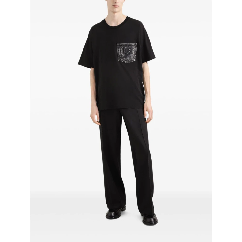 Dolce & Gabbana Zwarte T-shirts en Polos Black Heren