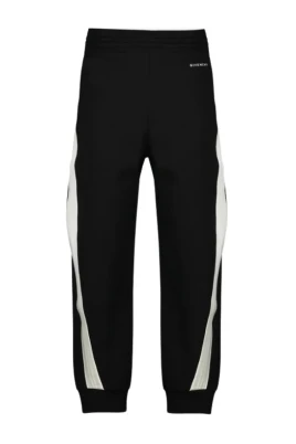 Joggingbyxor i scuba med satindetaljer