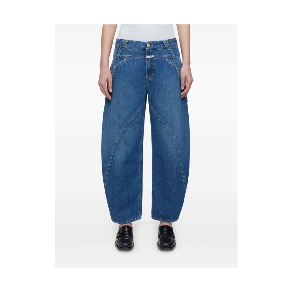 closed Indigo Blauwe Jeans met Verborgen Rits Blue Dames